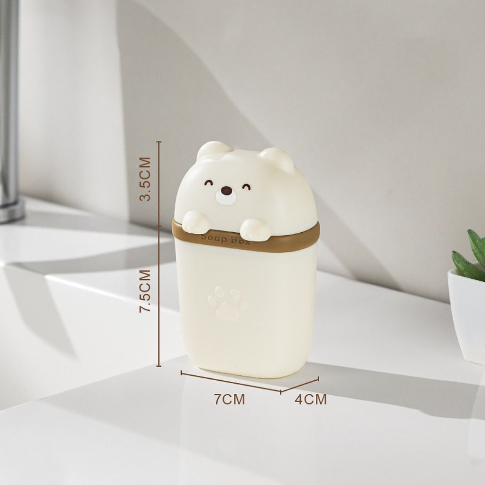 Водонепроницаемые емкости для хранения мыла, герметичная переносная мыльница, переносная дорожная мыльница бежевый