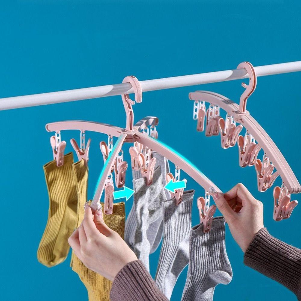 Складная сушилка для носков, складная вешалка с несколькими зажимами, переносная вешалка для одежды, бытовая
