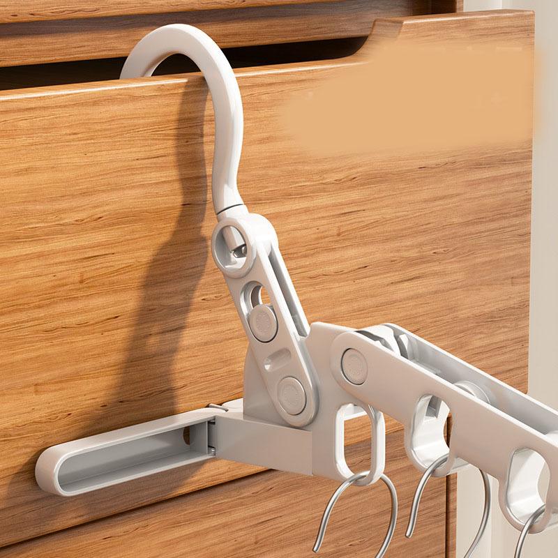 Складная сушилка для белья, многофункциональная настенная вешалка для путешествий, пластиковая вешалка для деловых поездок, переносная вешалка с пятью отверстиями