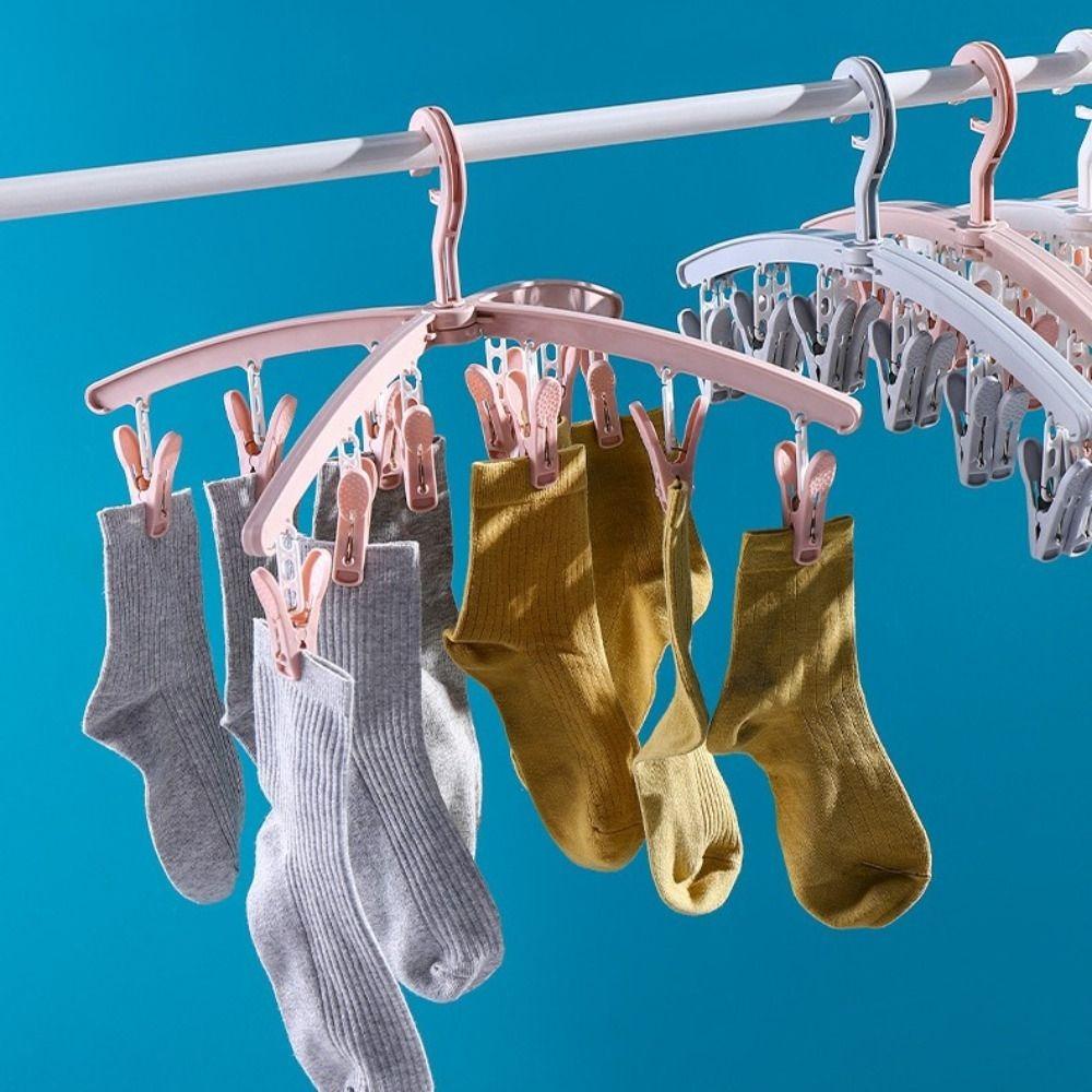 Складная ветрозащитная вешалка для нижнего белья с нескользящей вешалкой, переносная вешалка для одежды, бытовая