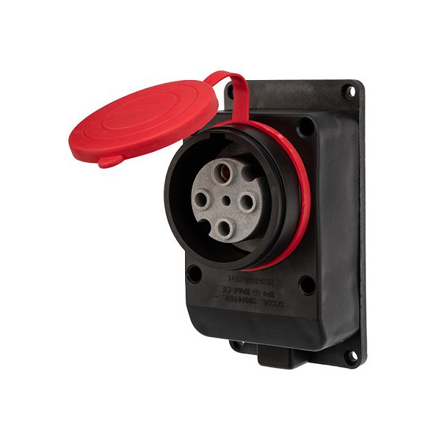 розетка силовая с крышкой REXANT 111-007 с/з IP44 32А