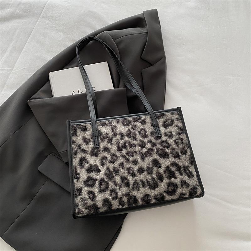 Милая переносная косметичка с леопардовым принтом, переносная сумка для хранения, зимняя сумка-тоут высокой ценности