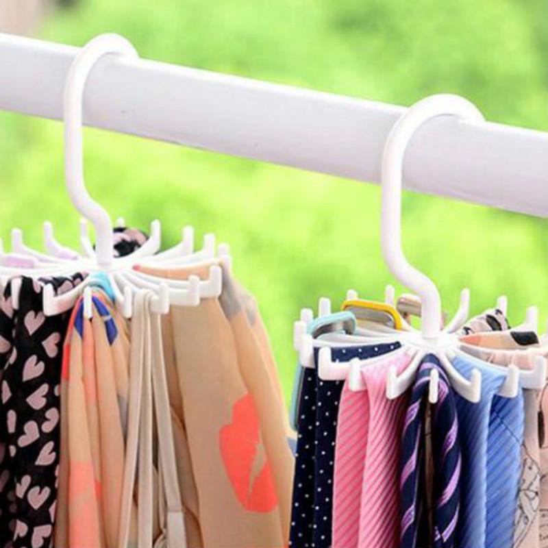 Пластиковая переносная вешалка для галстуков для шкафов, вращающийся держатель для крючков, ремней, шарфов, вешалка JM14