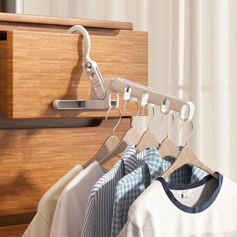 Складная вешалка для одежды, многофункциональная настенная вешалка для путешествий, пластиковая вешалка для одежды, переносная вешалка с пятью отверстиями