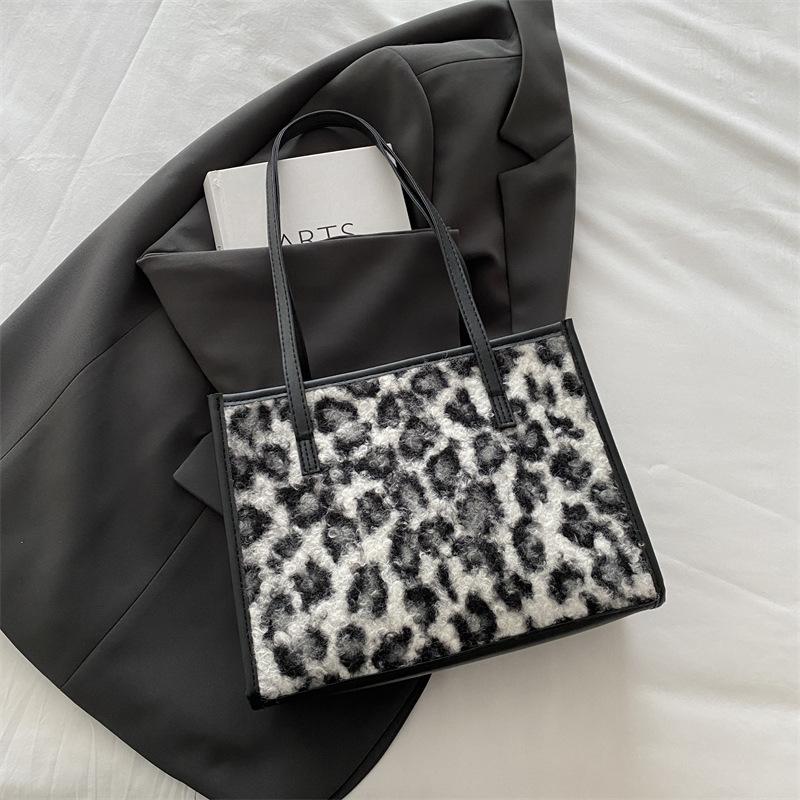 Милая переносная косметичка с леопардовым принтом, переносная сумка для хранения, зимняя сумка-тоут высокой ценности